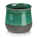 Turkusowa osłonka na doniczkę ceramiczna 17 cm Polnix Vintage 10.103 