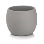 Szara betonowa kulista osłonka na doniczkę Etno 15 cm Polnix 05.386
