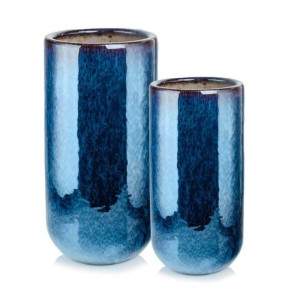 Wysoka donica osłonka niebieska Polnix Mood 01.520 wys. 54 cm