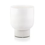 Biała ceramiczna osłonka na doniczkę na podwyższeniu 13 cm Polnix Barcelona 15.019