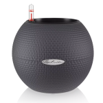 Ciemnoszara okrągła donica Puro Color 20 Lechuza