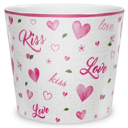 Happy Kiss Scheurich osłonka doniczka biała w różowe serduszka na walentynki.jpg