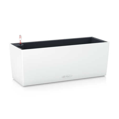 Biała skrzynka balkonowa z systemem nawadniania Balconera Color 50.png