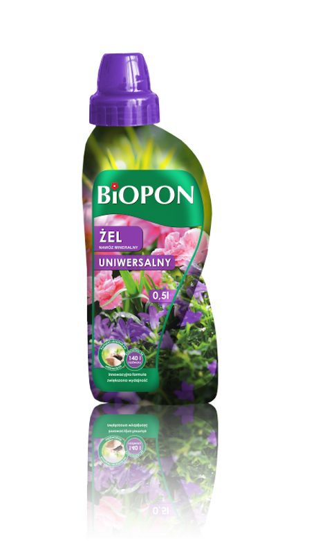 uniwersalny nawóz mineralny Biopon, gęsty żel do roślin domowych, balkonowych i tarasowych 500ml